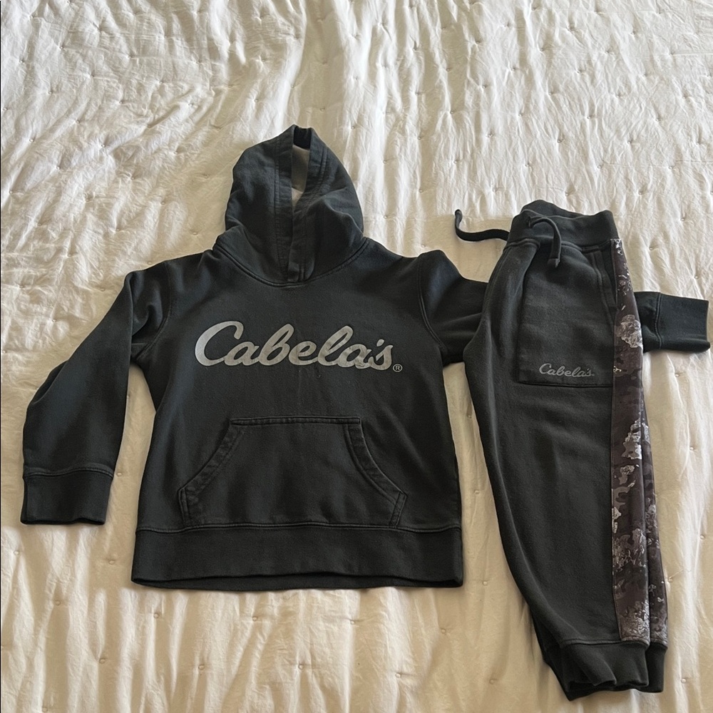 Cabela's Kids Black Hoodie and Joggers